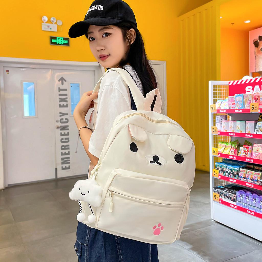 Adorable Bear Design Backpack With Ventilated Straps For Girls Travel Everyday