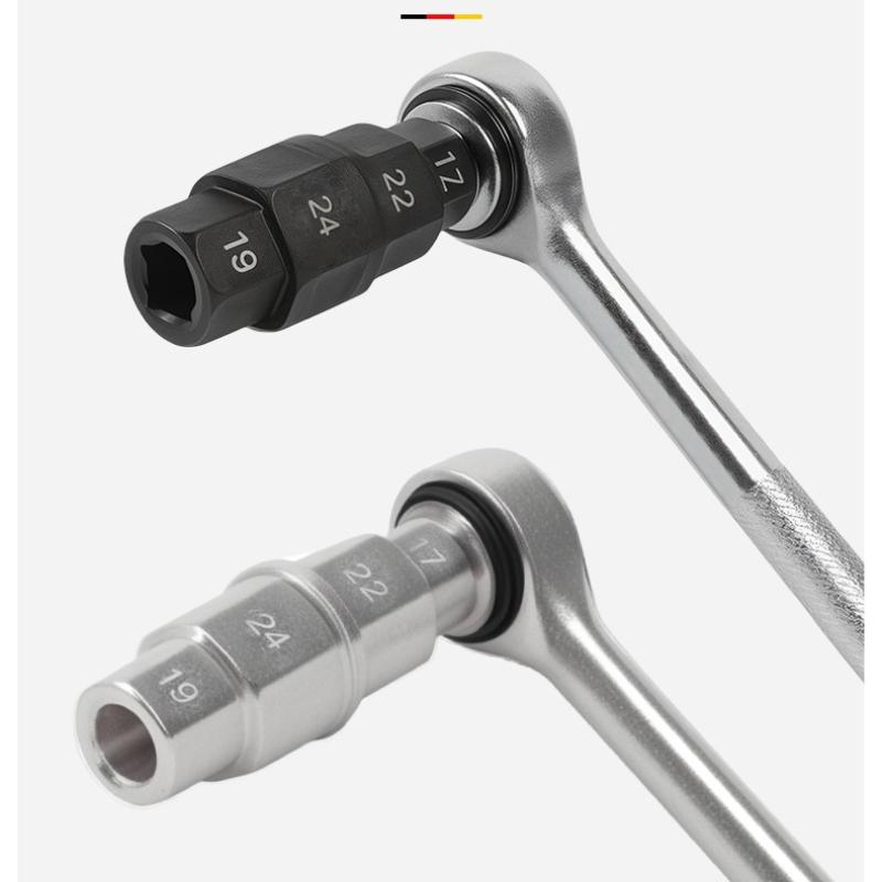 For Motorcycle Front Axle Wheel Hex Axle Tool Universal Chrome Silver Hex Wrench Removal Tool Hex Allen Axle Spindle Tool