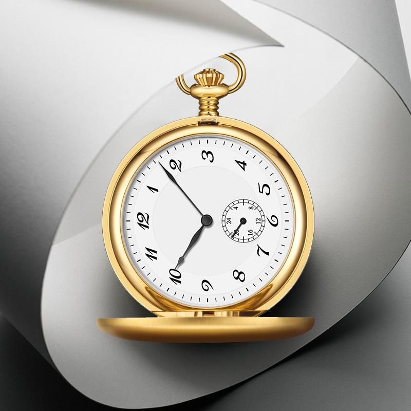 Classic Luxury Stainless Steel Gold Quartz Pocket Watch quartz pocket watch золотой