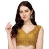 Vihu Fashion Women' Silk Embroidery Sequins Zari Work Readymade Saree Blouse