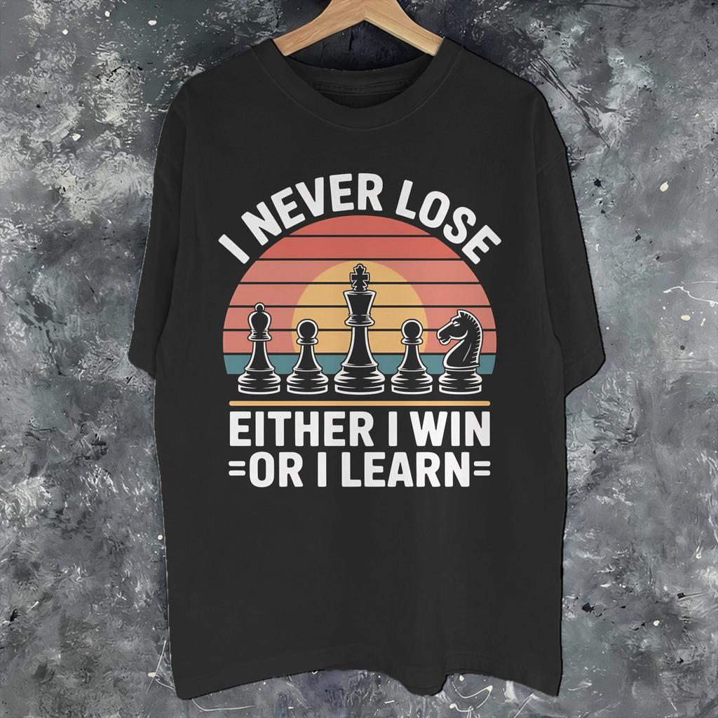 Unisexs Wounisexs I Never Lose Either I Win Or I Learn Shirt Pure Cotton Graphic Printing Tee Shirts Nunca Pierdo Top Clothing