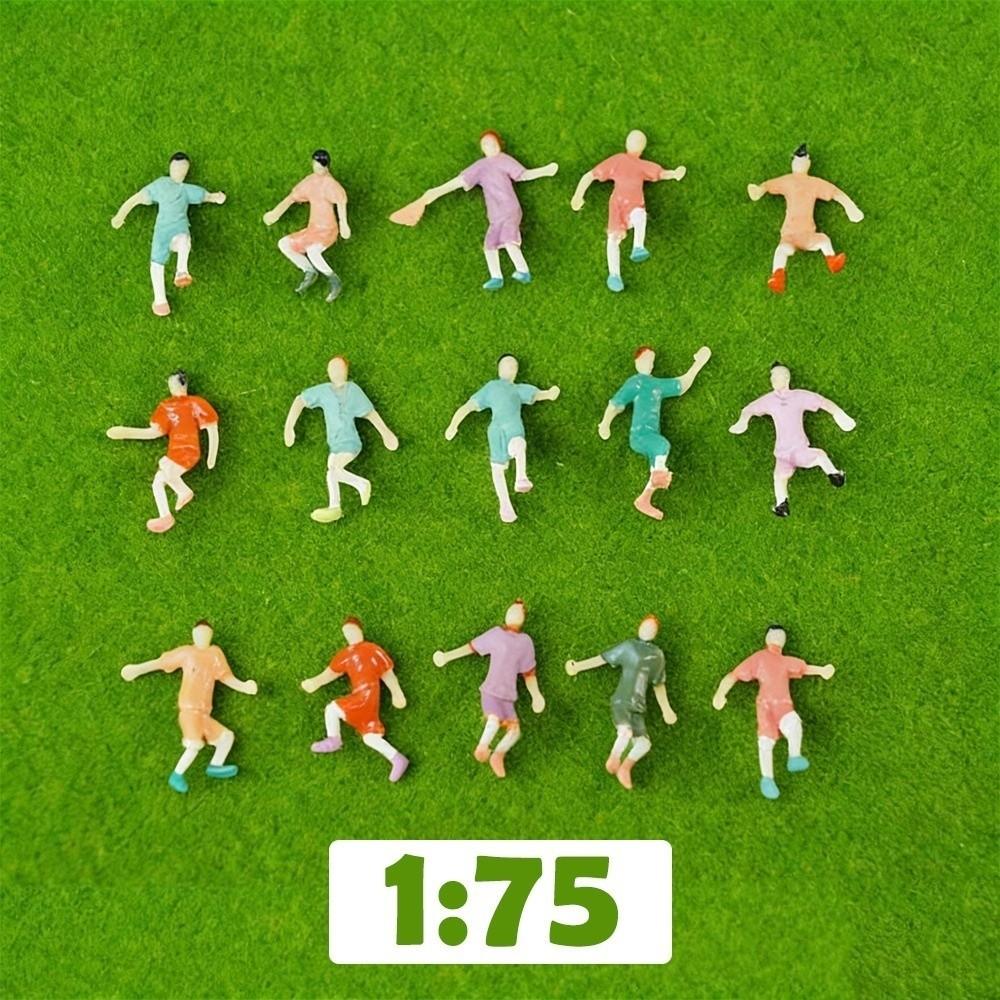 10pcs 1/75 1/50 Scale Football Player Model Colorful Football Sports People
