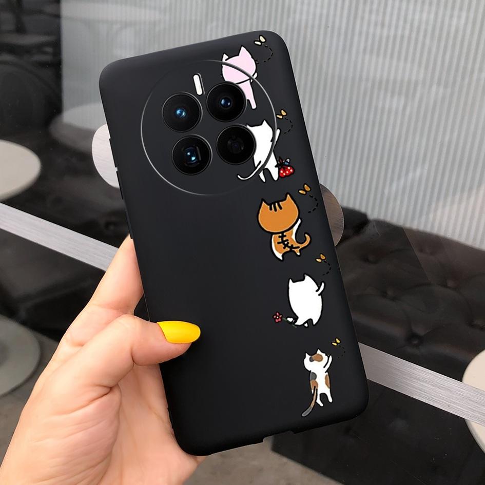For Huawei Mate 50 Pro Case 2022 Cute Cartoon Cat Painted Soft TPU Protective Cover For Huawei Mate50 Pro DCO-LX9 CET-LX9 Fundas