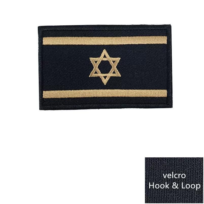 Israel Badge Asian Flag Cloth Sticker Velcro Badge Patch Embroidery Military Tactical Badge Arm Patch