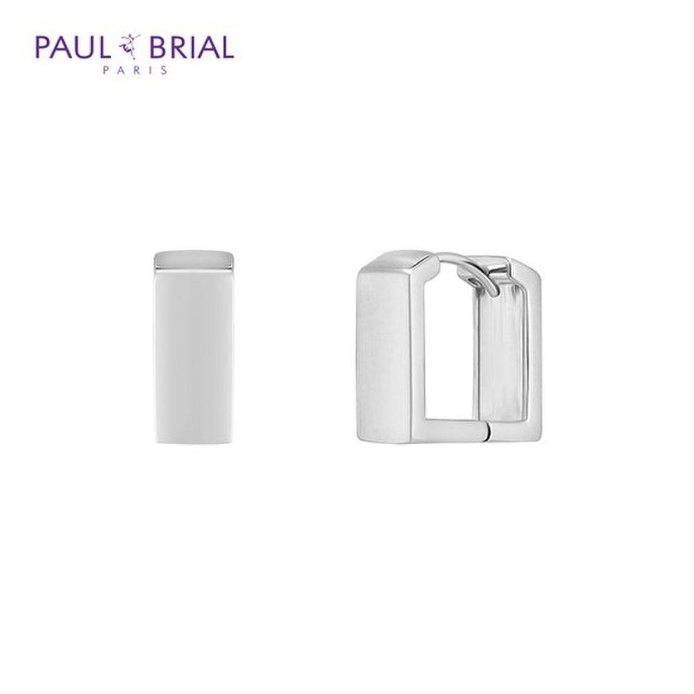 Paul Brial Pybe0137 Wg Square One-Touch Earrings