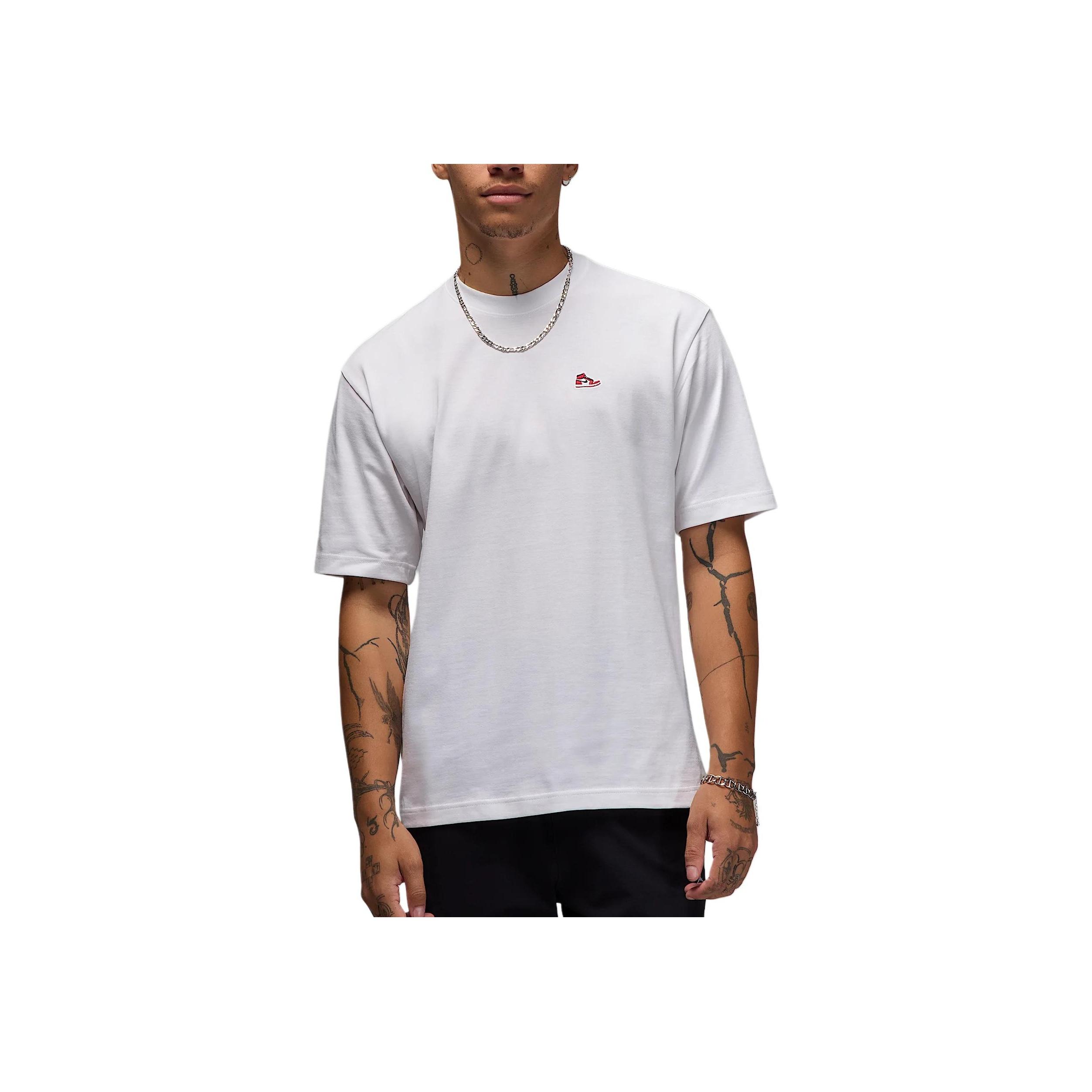 Air Jordan čības uzlīmes T-krekls Balts/Varsity