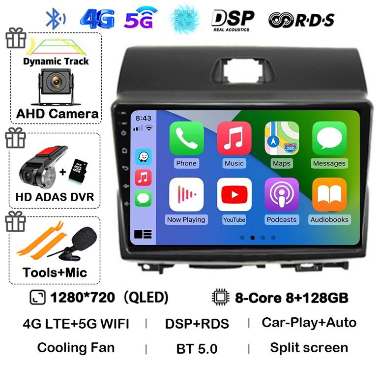 Android 14 Carpaly Auto Car Radio For KIA Ray 2011-2017 4G+WIFI GPS Navigation Video Multimedia Video Player Stereo 360 Camera