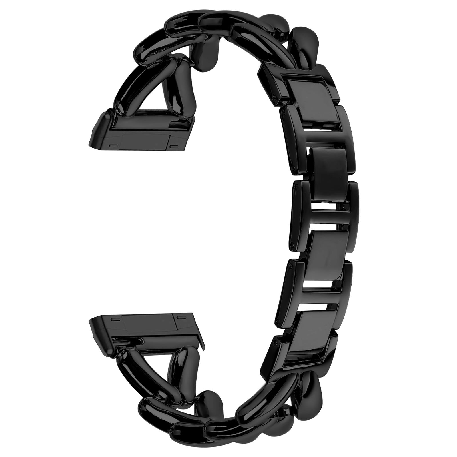 Ремешок для часов из цинкового сплава для Fitbit Versa 4/Sense 2, скрученный металлический ремешок для часов, замена Black