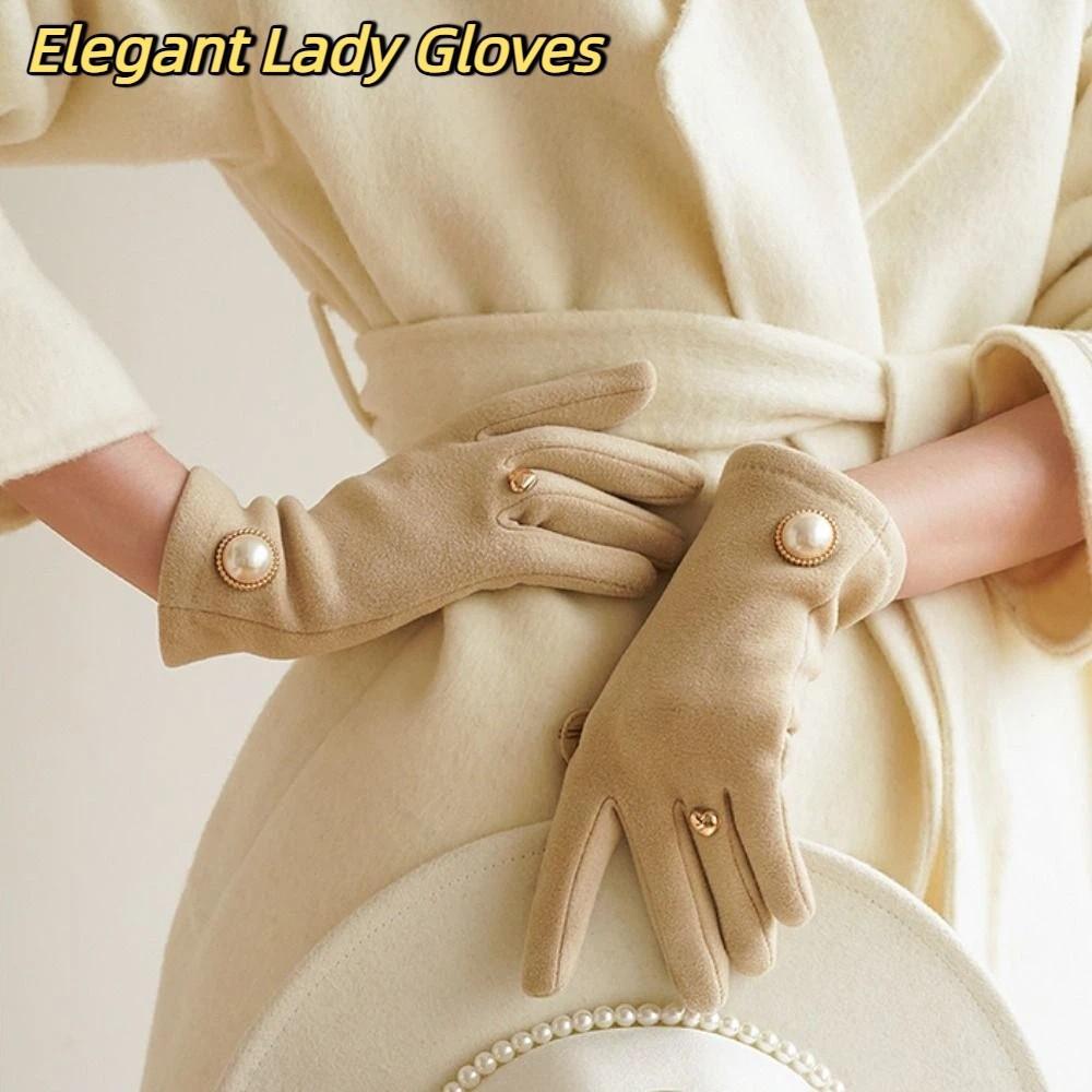 Perle Damen Fäustlinge Herz Plüschhandschuhe Geschenk Winter Fahrradhandschuhe Winter