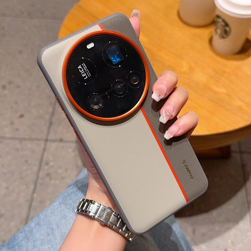 For Xiaomi Mi 15 Ultra Case Fashion PU Leather Skin Protective Back Cover Case For Xiaomi Mi 15 14 Ultra Mi15 Ultra Phone Shell For Mi 15 Ultra серый