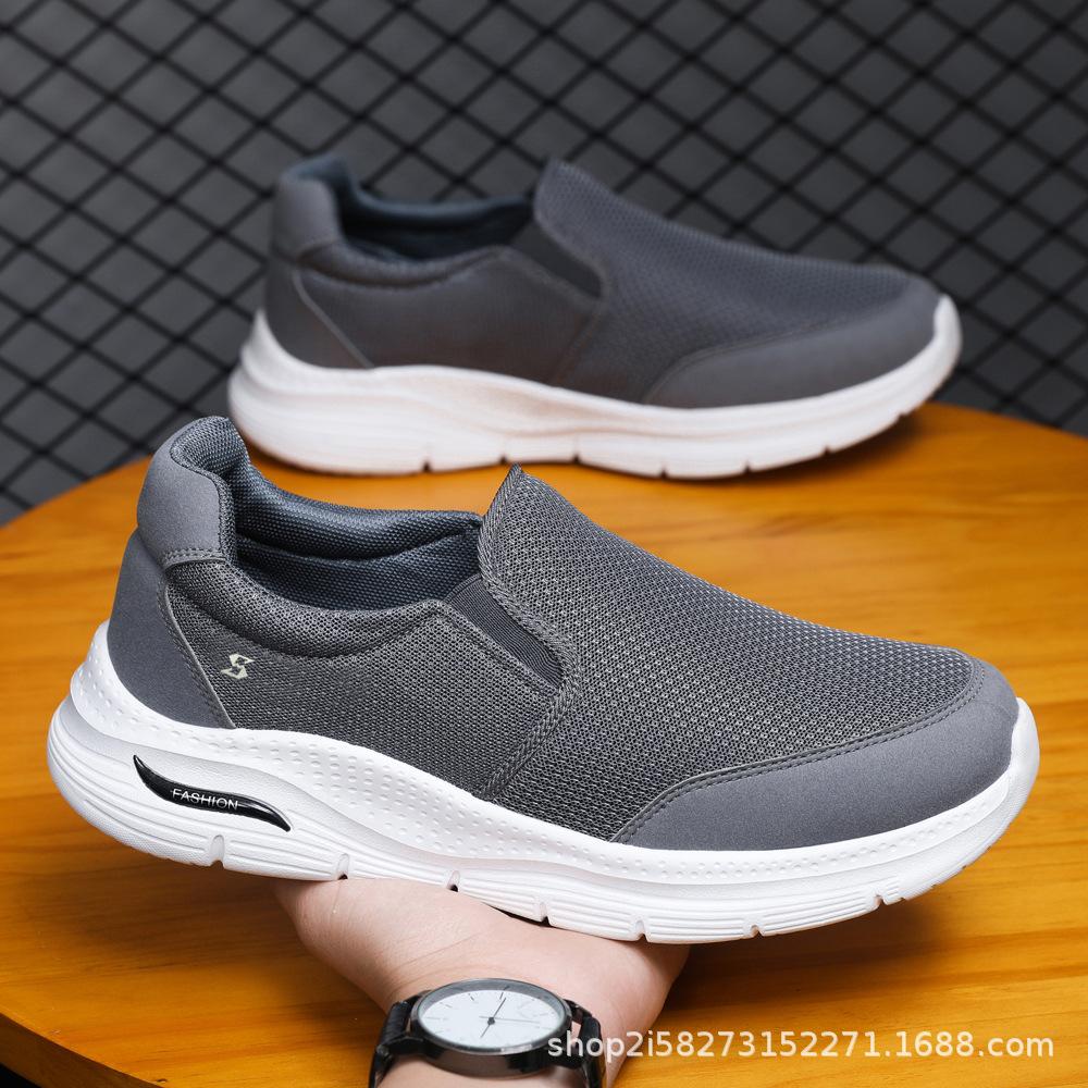 

Внешняя торговля холодные липкие мужские туфли повседневная мода 2025 весна и осень новые универсальные для ходьбы мягкая подошва легкие кроссовки для бега 45 серый