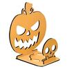 Halloween Shadow Candle Holder Funny Shadow Stand Candlestick with Witch Skeleton Pumpkin Cat Silhouette Holiday Table Centerpiece