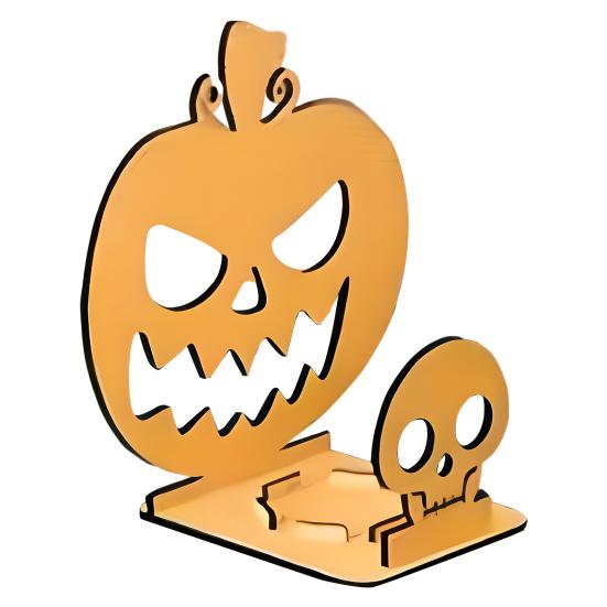 Halloween Shadow Candle Holder Funny Shadow Stand Candlestick with Witch Skeleton Pumpkin Cat Silhouette Holiday Table Centerpiece