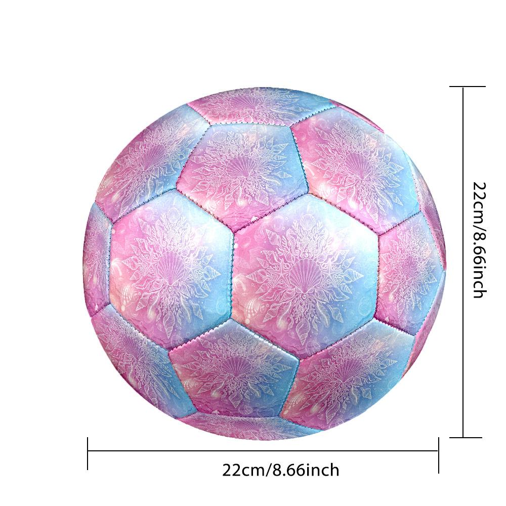 1 Stück Fußball im Ozean-Mandala-Design, Größe 5, Leichtes PVC-Material, Outdoor-Trainingsfußball Geschenk. q62287