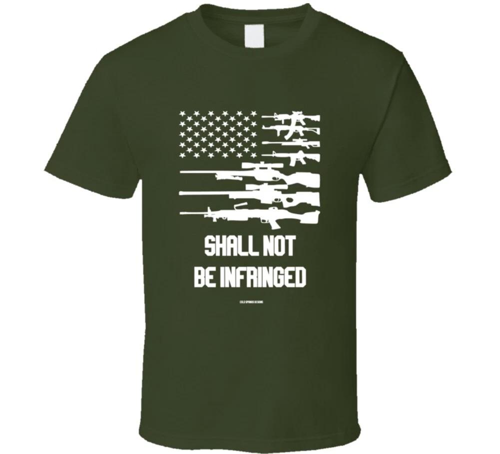 Shall Not Be Infringed Second Amendment Rifle Flag Gift 2a T Shirt XL