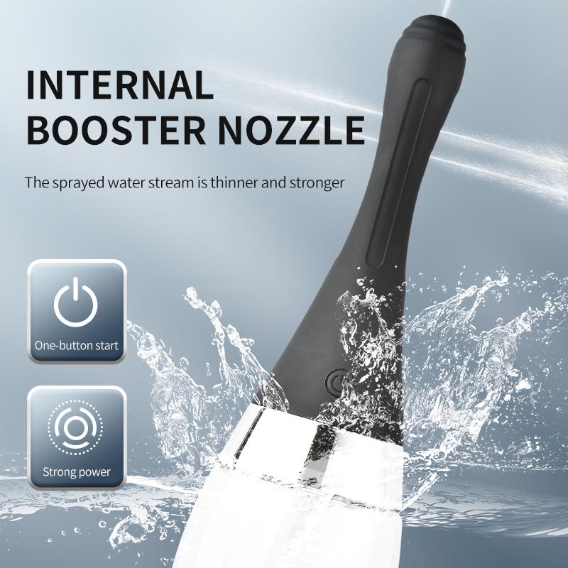Black Anal Rinser For Girls Vaginal Rinser 3-Stage Charging Electric Enema Cleaning Tool Laxative Sex Toys Adult Products
