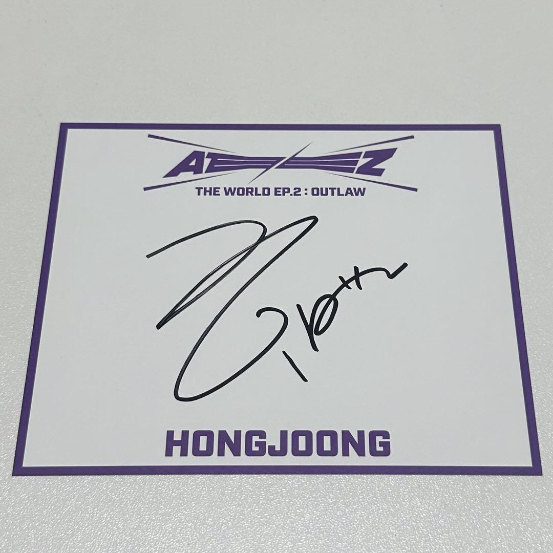 

[USED] ATEEZ THE WORLD EP.2:OUTLAW Handwritten Hongjoong Autograph