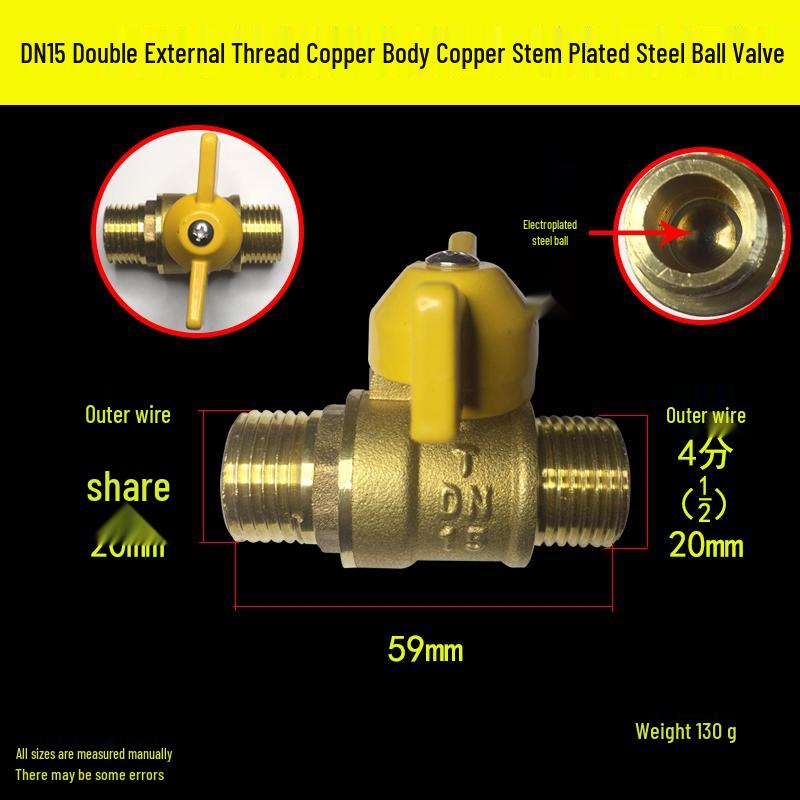 Copper Ball Valve DN15, DN20, DN25, DN32 Radiator Tap Switch