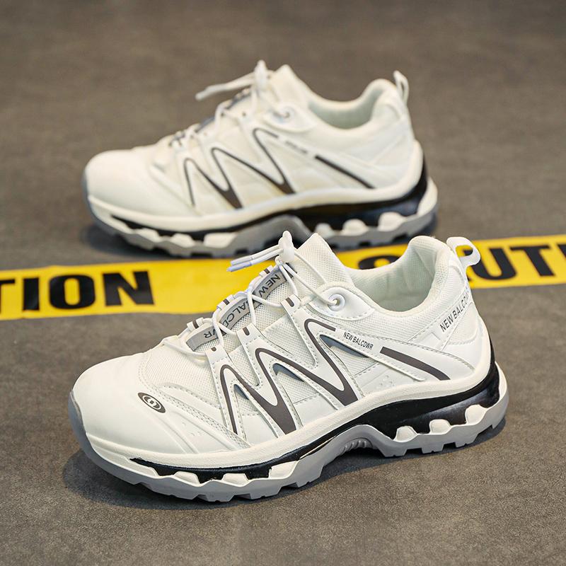 CRLAYDK Designer Damen Mesh Atmungsaktive Sneaker Outdoor Schnürschuhe Wanderschuhe Keilabsatz Sport Walking Reisen Rutschfest Arbeit Tennis