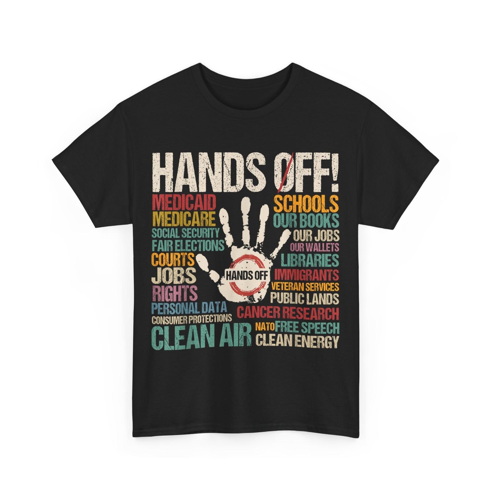 Resist Resistance Statue of Liberty Hands Off Protest T-Shirt Mens Womens Tees Top S