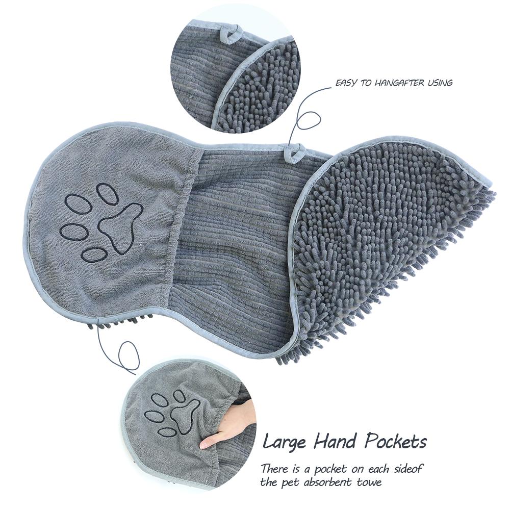 Customized Cleaning Grooming Pets Big Best Hand Fast Absorb Pocket Drying Supper Absorbent Towels