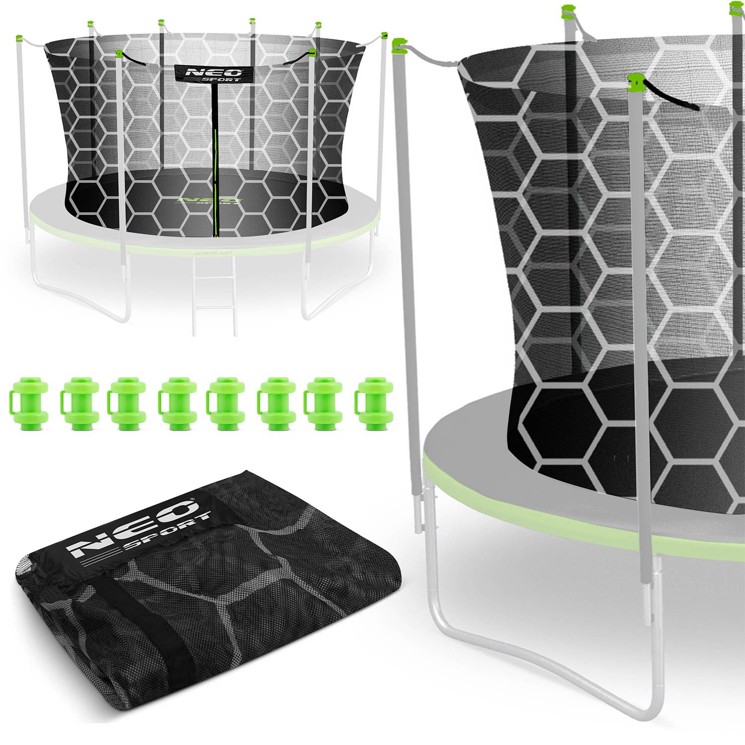 Indoor Trampoline Enclosure Net 15 Ft