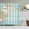 Blue Sky Beach Shower Curtain Modern Scenery Print Bathroom 3D Blackout Curtain Large 180x200cm for Bathroom
