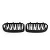 Gloss Black Dual Slats Front Hood Kidney Grill Grille Fit BMW X1 E84 2009-14 SUV
