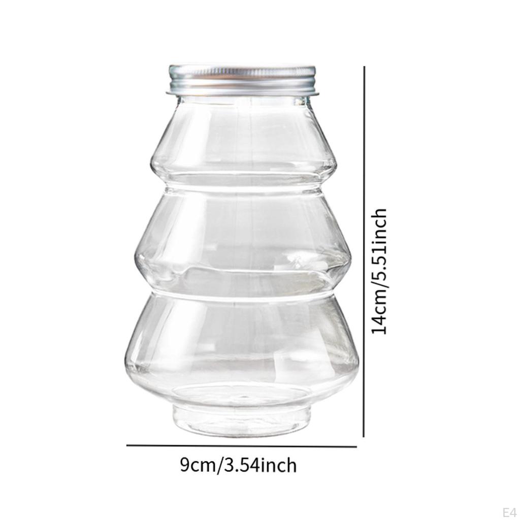 5 Jars for Christmas Candy Party Favors Empty Clear Drink Containers Storage