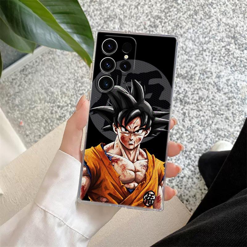 D-Dragon Ball Goku Logo S26 Ultra Case Coque For Samsung Galaxy S25 S26 S24 S23 Ultra S22 S20 Plus S21 FE A57 Clear Phone Cover