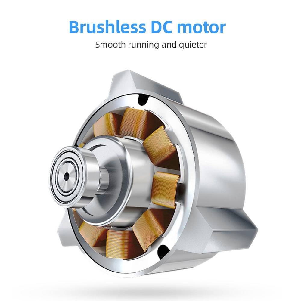 8.3"" Folding Standing Desk Cooling Fan with Remote, Night Light and Touchscreen, Portable Fan