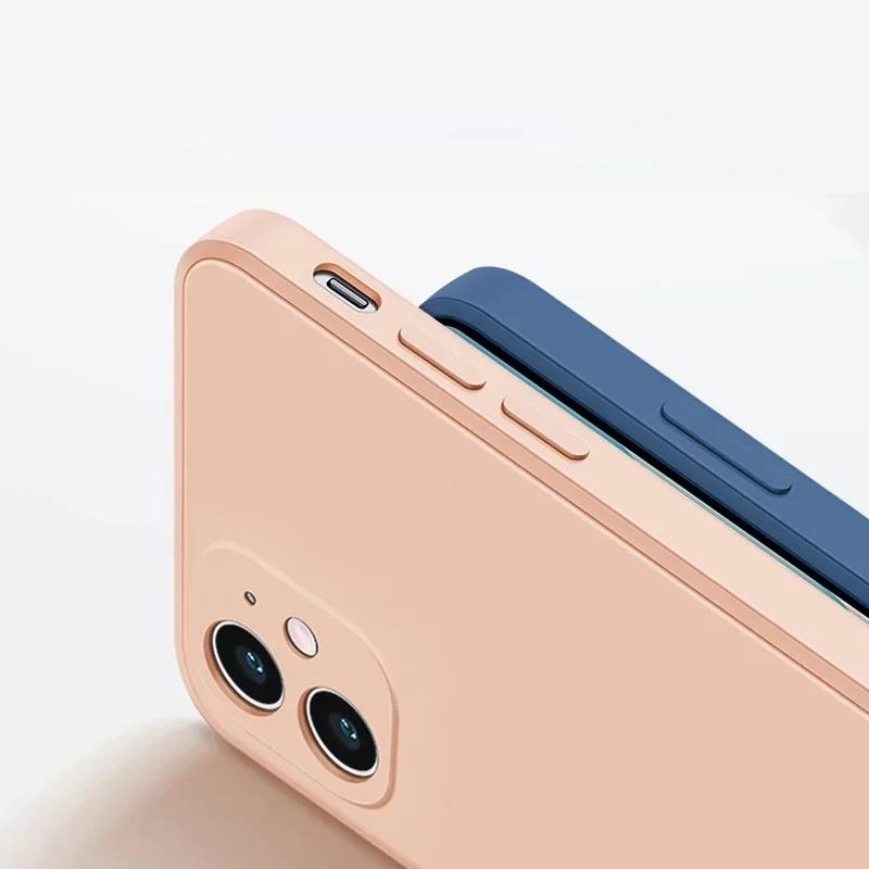 Fashion colorful Liquid Silicone Case For iPhone 16 15 14 13 12 11 Pro Max  X XR XS Case For iPhone 16 7 8 Plus SE  Cover