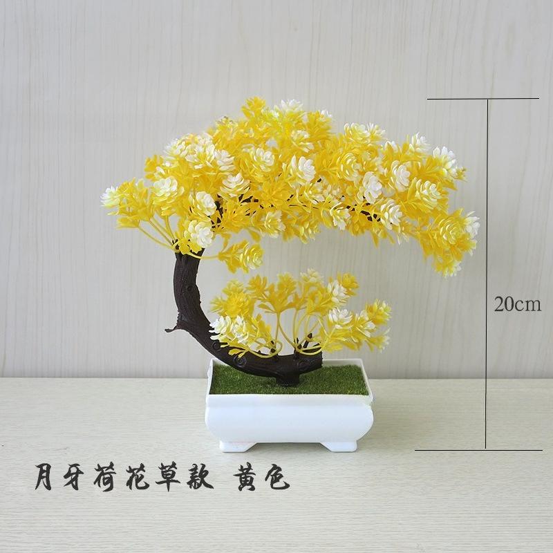 Plantas Artificiales Decoración Bonsái en Maceta Árbol Pequeño Maceta Planta Falsa Maceta Adornos de Jardín Zen Decoración de Mesa Hogar Habitación