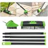 Sidewalk Joint Scrubbing Tool 3-in-1 Deck Brush, Floor Scrub Brush with Long Handle, Detachable Backyard Patio Maintenance Weed for