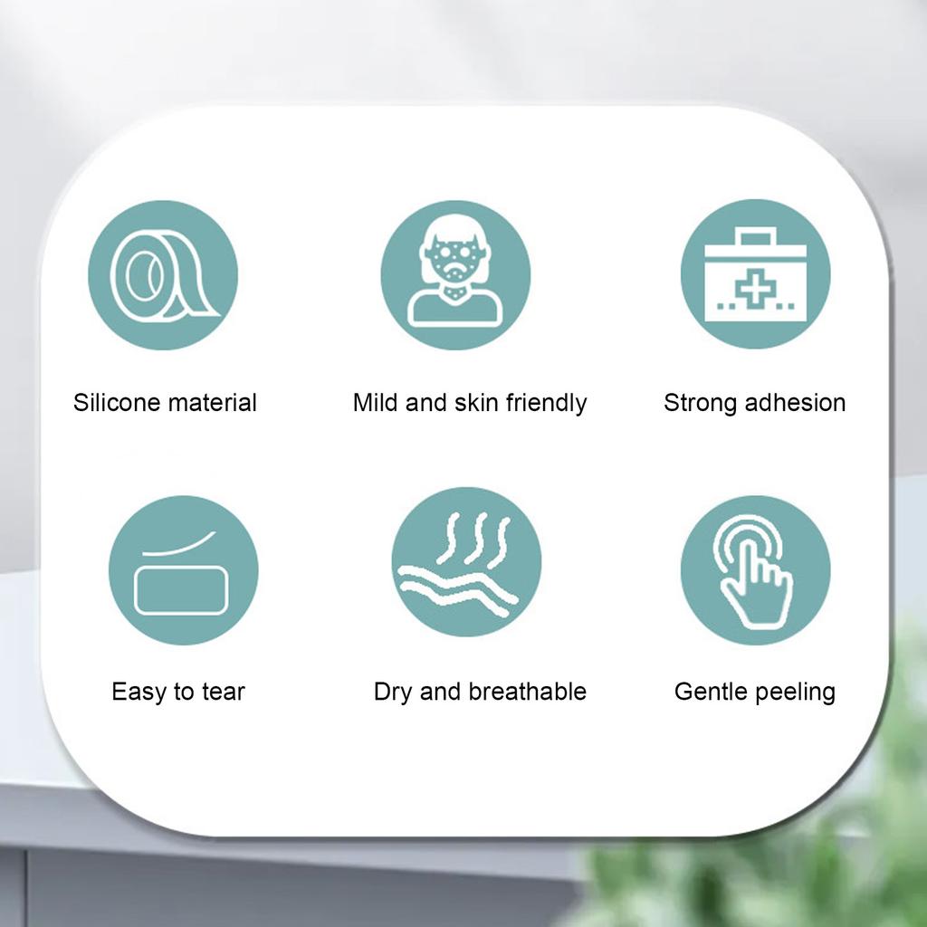 Silicone Sensitive Skin Tape Easy To Cut Waterproof Secures Dressing Soft Adhesive Low Trauma Tape