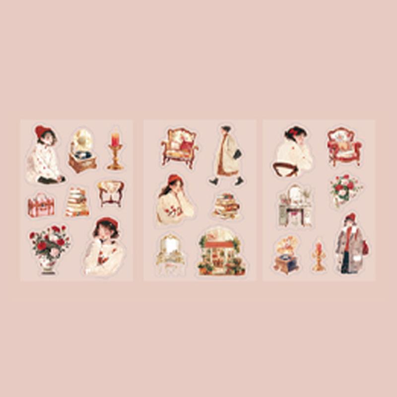 

3 Sheets/Bag Baking Daily PET Flat Stickers For DIY Scrapbooking Journal Planner Notebook Phone Case Office Stationery Gift