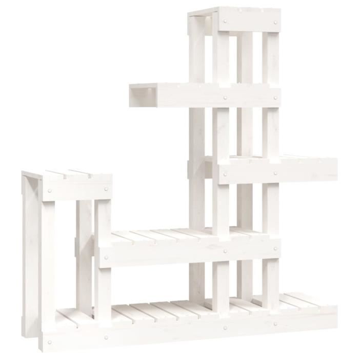 VidaXL Plant Stand White 92x25x97 Cm Solid Pine Wood 822103
