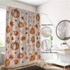 1pc Autumn Harvest Festival Pumpkin Print Waterproof Shower Privacy Hanging Curtain 12 Hook Multiple Sizes Machine Washable
