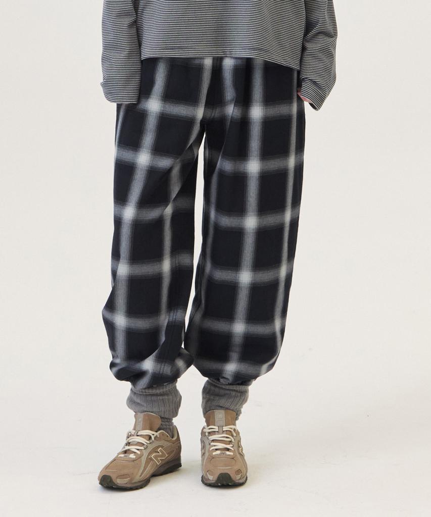 GROVE Monet Check Pants (Black)