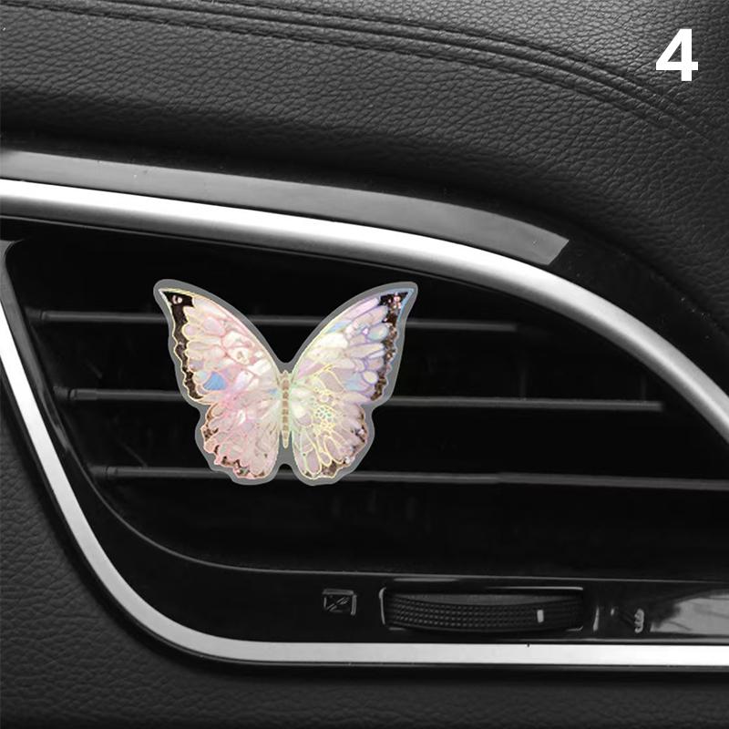 Colorful Butterflies Car Vent Aromatherapy Diffuser Plaster Floral Air Freshener Ornament Car Aromatherapy Accessories Interior