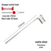 S2 Extended Ball Head Hex Key Wrench, High Strength Hardened 5mm/4mm Hexagonal Tool