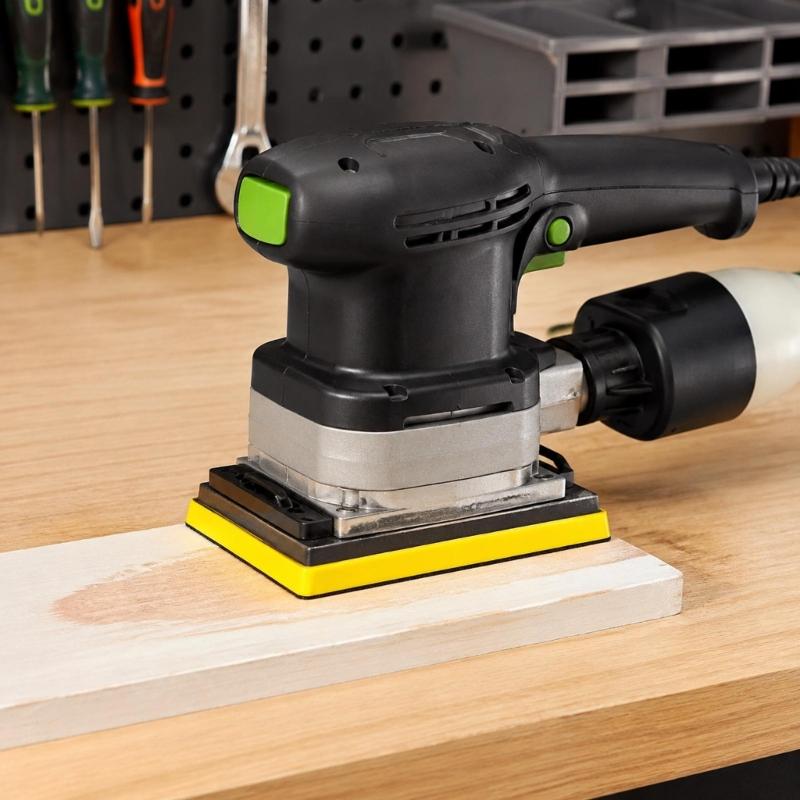 Pneumatic Dry Grinder Tray Sanding Backing Pad with Hook and Loop Face, 70 x 198 mm Nylon Plate for Woodworking, Wall Sanding, Flat Panel Refinishing