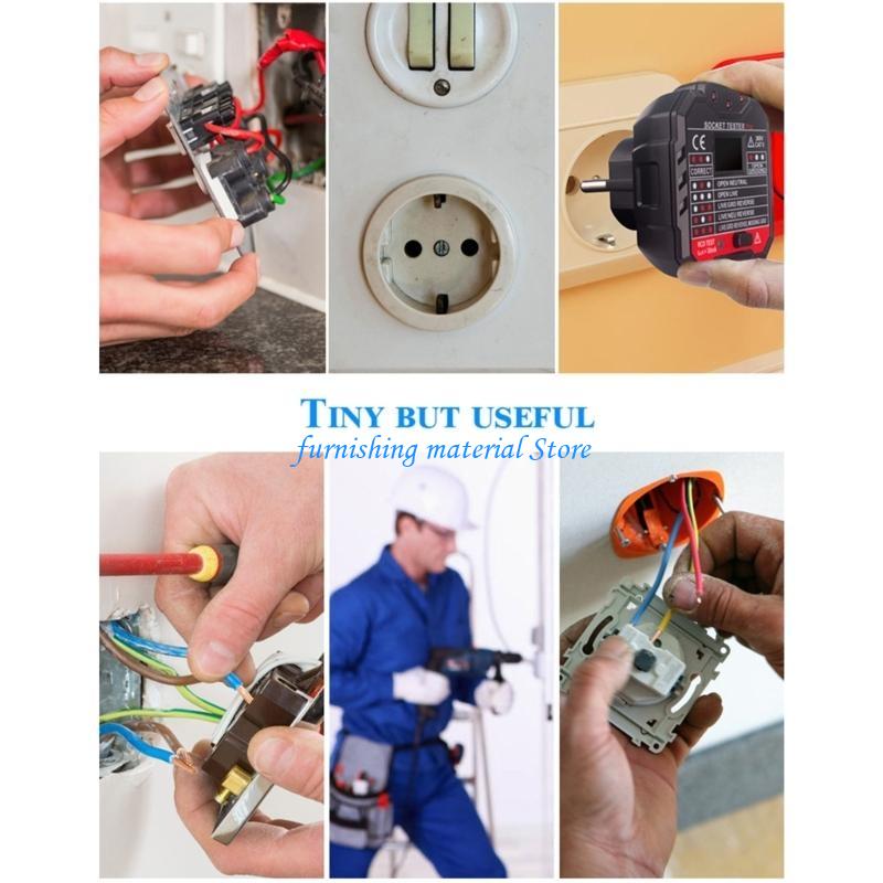 Y5GD Digital Display Outlet Tester Receptacle Tester 90-250V Electrical Outlet Tester