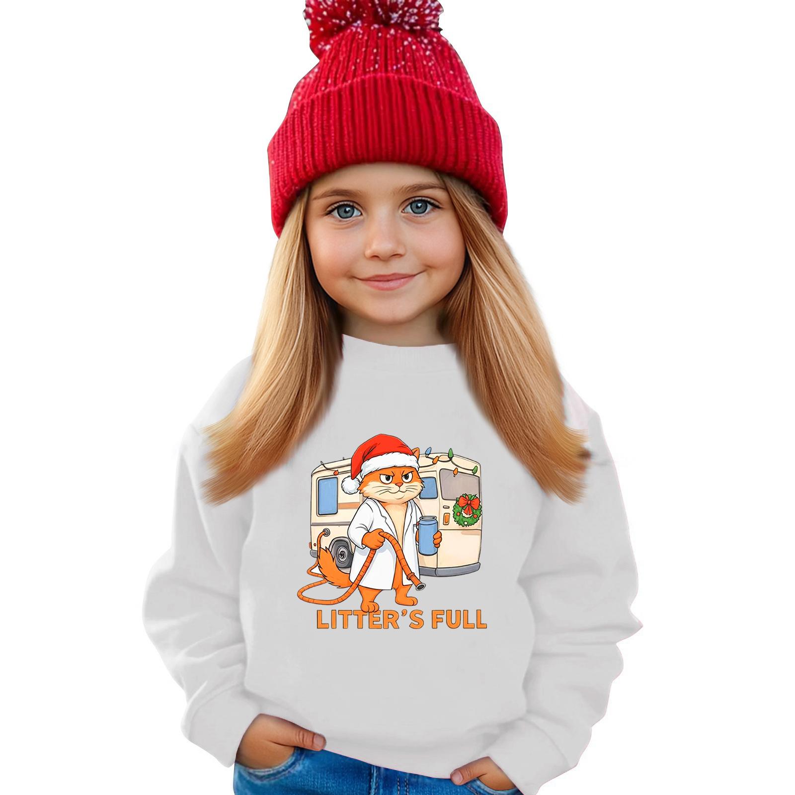 

Kids Sweatshirt Boys Girls Crewneck Sports Sweatshirt Casual Pullover Sweatshirt Sports Shirt 160 белый