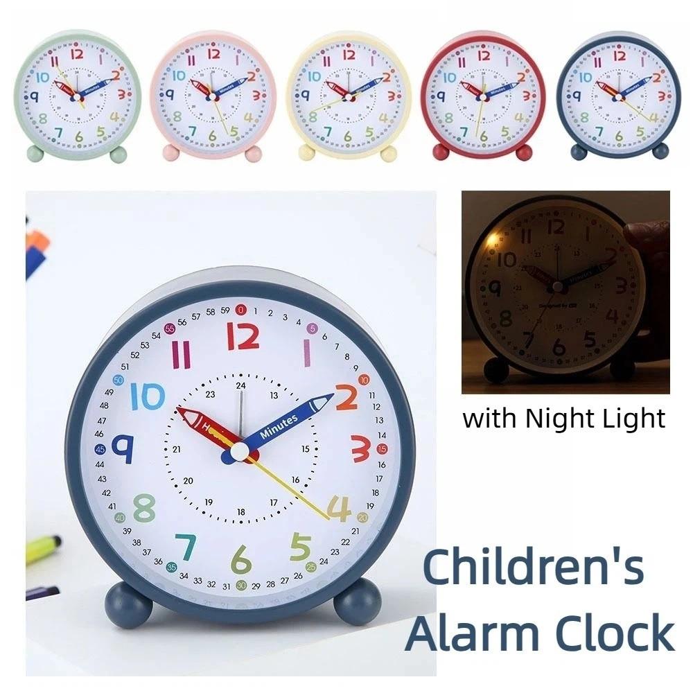 Pencil Design Children's Alarm Clock Battery Operated Time Planning Clock  Bedroom Decor