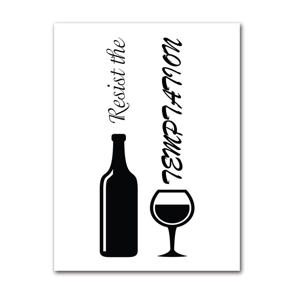 Life Minimalist Poster Picture For Kitchen Home Deco Nordic Wall Art Canvas Print Black And White Cartoon Painting Pop Tableware
