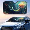 Mermaid Dance Print Sun Visor Foldable Universal Car Windshield Sun Shade UV Protection Heat Insulation Foldable Cover