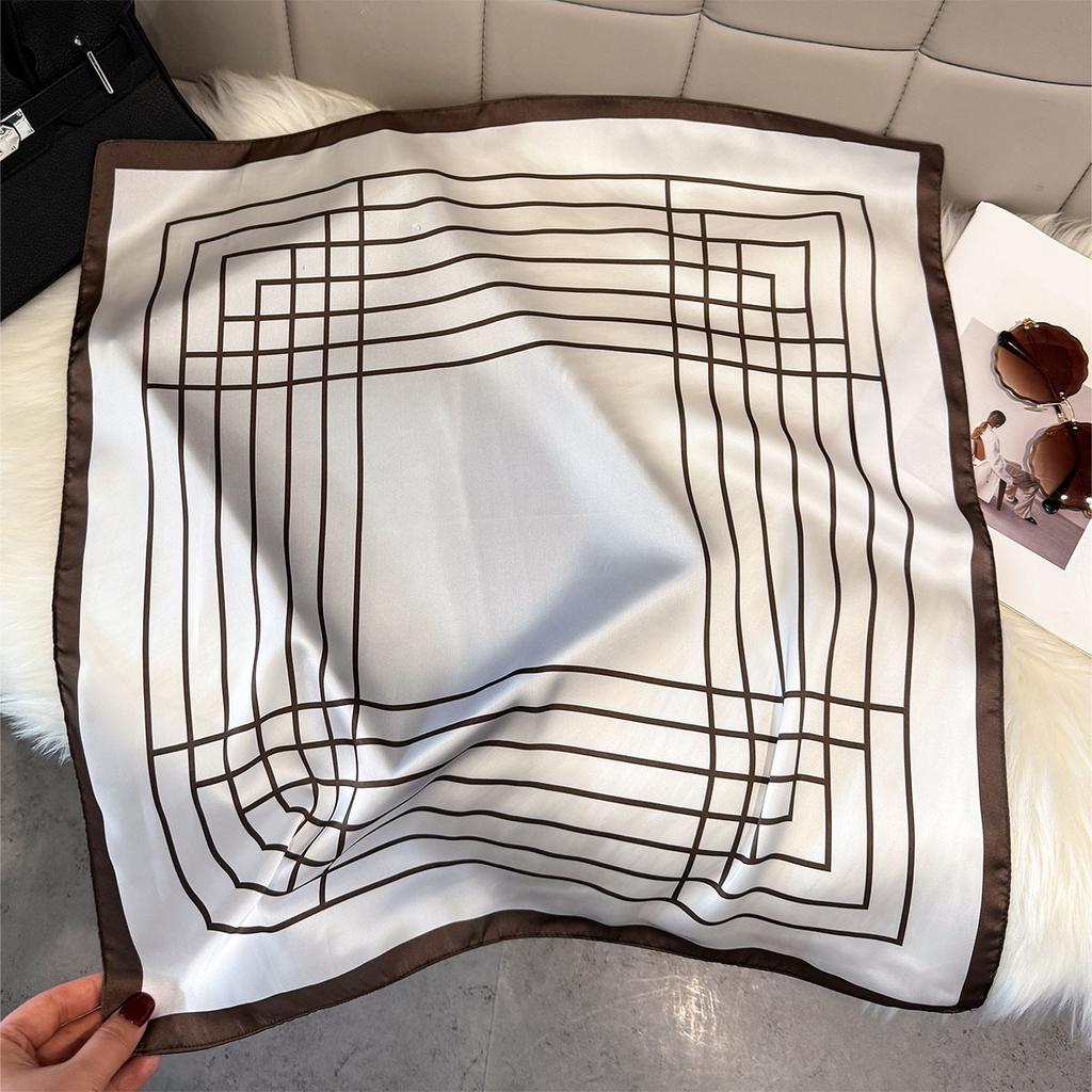 Fashion Square Fashion Foreign Style Small Silk Scarf Women'S Headband Decorative Scarf Dual-Purpose Small Square Scarf New Scarf