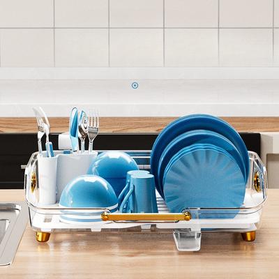 Kitchen Storage Rack for Bowls and Chopsticks, Box Storage for Bowls, Plates, Household Storage Rack, Countertop Bowl Cabinet, Draining Bowl Rack