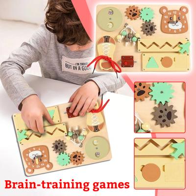 Busy Board For Toddlers - Multi-Activity Sensory Wall Toy For Early Learning & Skills